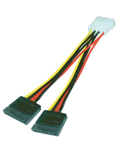 Cable adaptateur alimentation interne molex 5 broches male vers 2X Sata femelle