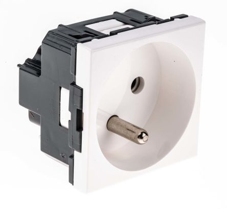 Legrand White 1 Gang Plug Socket, 16A, Type E - French